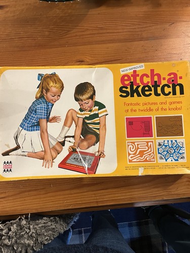 Vintage etch sketch denys - vintage, etch-a-sketch