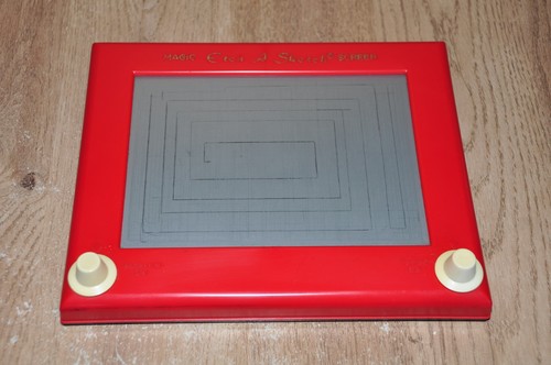 Vintage etch sketch fully - sketch,