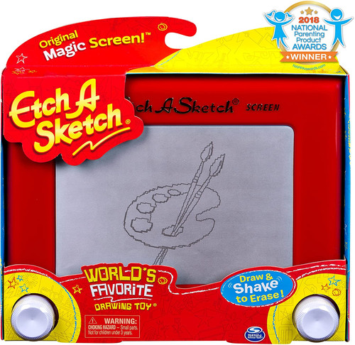 Etch sketch classic drawing - a,