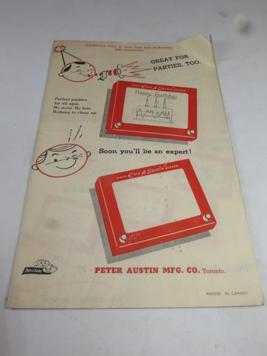 Vintage instruction sheet etch - instruction,